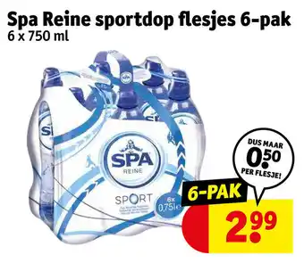 Kruidvat Spa reine sportdop flesjes 6-pak 6 x 750ml aanbieding