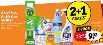 Kruidvat Ambi Pur, antikal en swiffer aanbieding