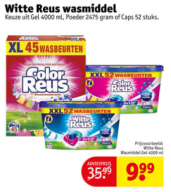 Kruidvat Witte reus wasmiddel aanbieding