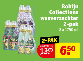 Kruidvat Robijn collections wasverzachter 2-pak aanbieding