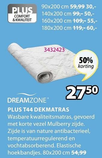 Dreamzone Plus t44 dekmatras