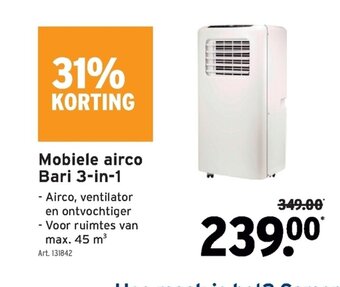 GAMMA Mobiele airco Bari 3-in-1 aanbieding