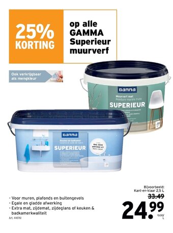 GAMMA Kant-en-klaar 2,5L aanbieding