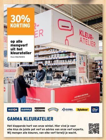 GAMMA Op alle mengverf uit het kleuratelier aanbieding