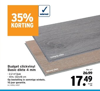 GAMMA Budget clickvinyl Basic dikte 4 mm aanbieding
