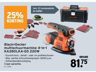 GAMMA Black+Decker multischuurmachine 4-in-1 KA280LKA-QS 220W aanbieding