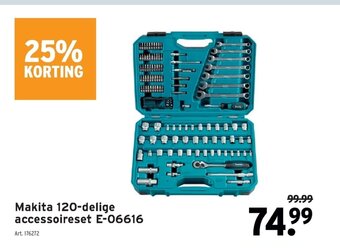 GAMMA Makita 120-delige accessoireset E-06616 aanbieding
