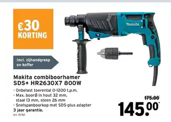 GAMMA Makita combiboorhamer SDS+ HR2630X7 800W aanbieding
