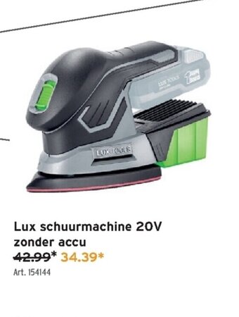 GAMMA Lux schuurmachine 20V zonder accu aanbieding