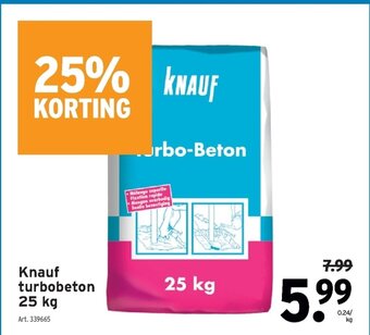 GAMMA Knauf turbobeton 25 Kg aanbieding