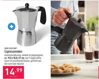 ALDI Home Creation Espressomaker aanbieding