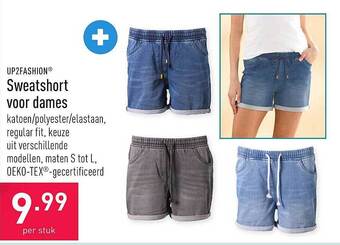 ALDI Up2fashion Sweatshort Voor Dames aanbieding