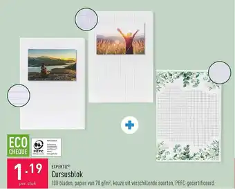ALDI Expertiz Cursusblok aanbieding