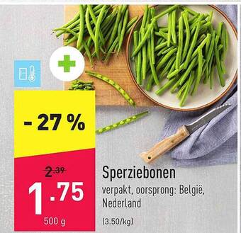 ALDI Sperziebonen aanbieding