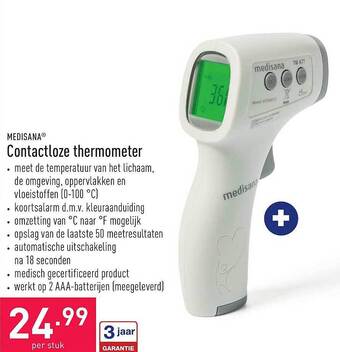 ALDI Medisana Contactloze Thermometer aanbieding