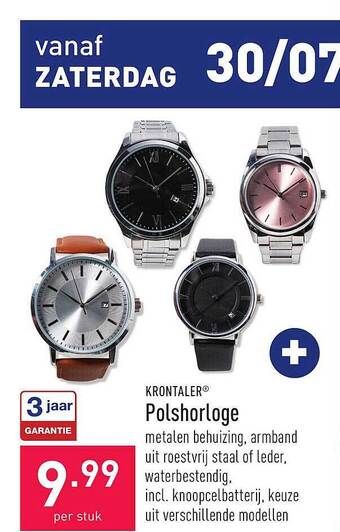ALDI Krontaler Polshorloge aanbieding