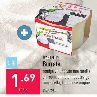 ALDI D'antelli Burrata aanbieding