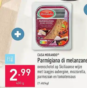 ALDI Casa Morando Parmigiana Di Melanzane aanbieding