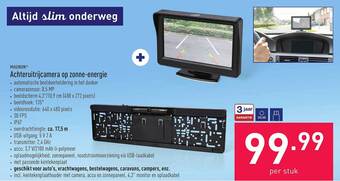 ALDI Maginon Achteruitrijcamera Op Zonne-energie aanbieding