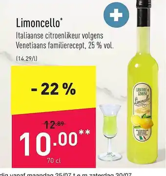 ALDI Limoncello aanbieding
