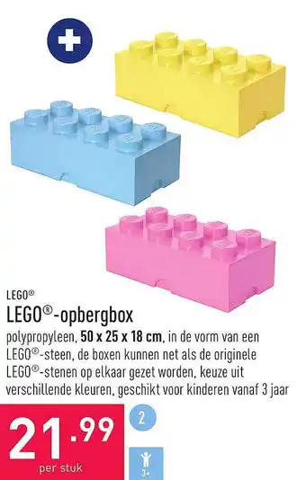 ALDI Lego -opbergbox 50x25x18 Cm aanbieding