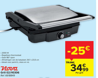 Carrefour Nova Grill 02.110306 aanbieding