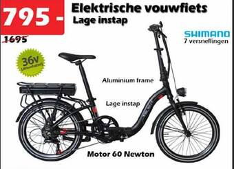 iTEK Elektrische Vouwfiets Lage Instap aanbieding