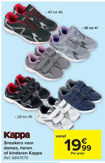 Carrefour Kappa Sneakers voor dames, heren of kinderen Kappa aanbieding