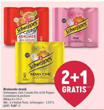 Delhaize Bruisende Drank Schweppes aanbieding