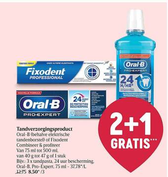 Delhaize Tandverzorgingsproduct Oral-b aanbieding