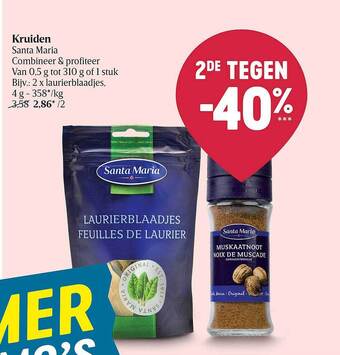 Delhaize Kruiden Santa Maria aanbieding
