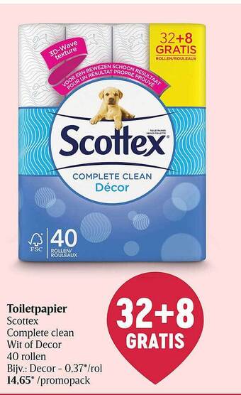 Delhaize Toiletpapier Scottex aanbieding