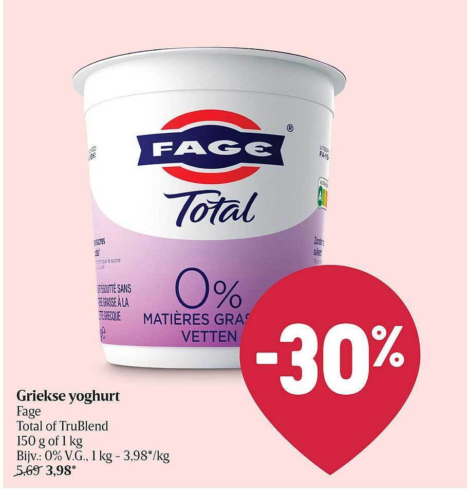 Griekse Yoghurt Fage promotie bij Delhaize