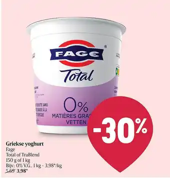 Delhaize Griekse Yoghurt Fage aanbieding