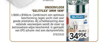 Ondervloer 'selitflex' 3mm 18m2