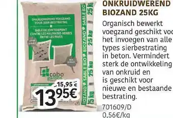 HandyHome Onkrudwerend Biozand 25kg Cobo Garden aanbieding