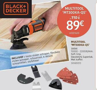 HandyHome Multitool 'mt300ka-qs' Black+decker aanbieding