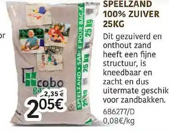 HandyHome Speelzand 100ù Zuiver 25kg Cobo Garden aanbieding