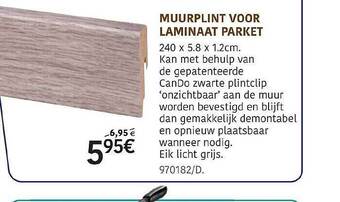 HandyHome Muurplint Voor Laminaat Parket aanbieding