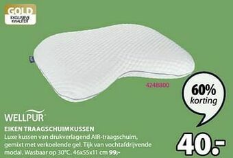 Jysk Eiken traagschuimkussen aanbieding