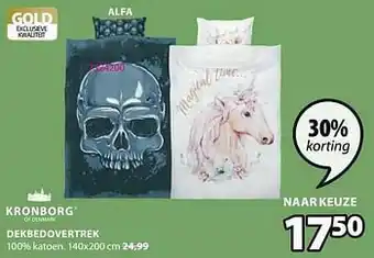 Jysk Dekbedovertrek alfa aanbieding