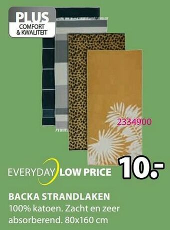 Jysk Backa strandlaken aanbieding