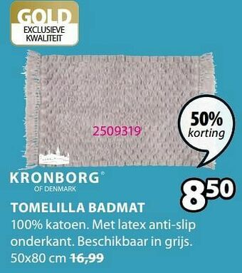 Jysk Tomelilla badmat aanbieding