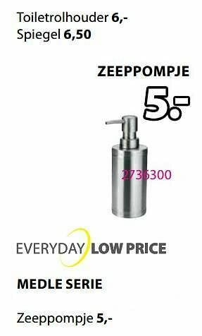 Jysk Medle zeeppompje aanbieding