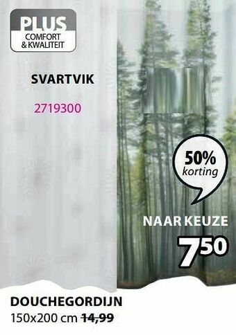 Jysk Douchegordijn svartvik aanbieding