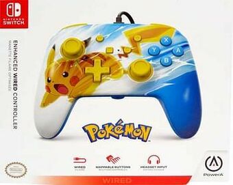 ToyChamp Switch Wired Controller Pokemon Pikachu Charge aanbieding