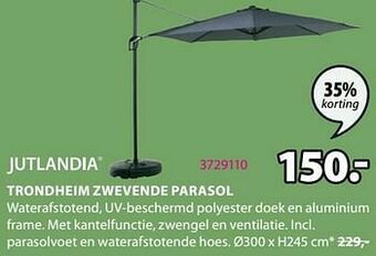 Trondheim zwevende parasol