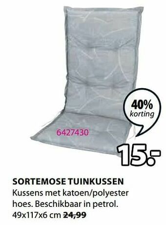 Jysk Sortemose tuinkussen aanbieding