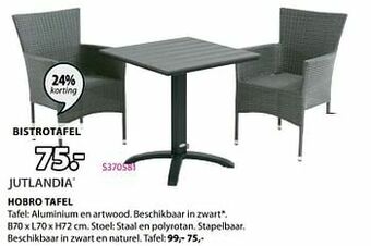 Jysk Hobro bistrotafel aanbieding