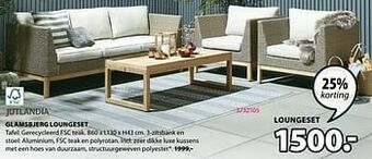 Jysk Glamsbjerg loungeset aanbieding